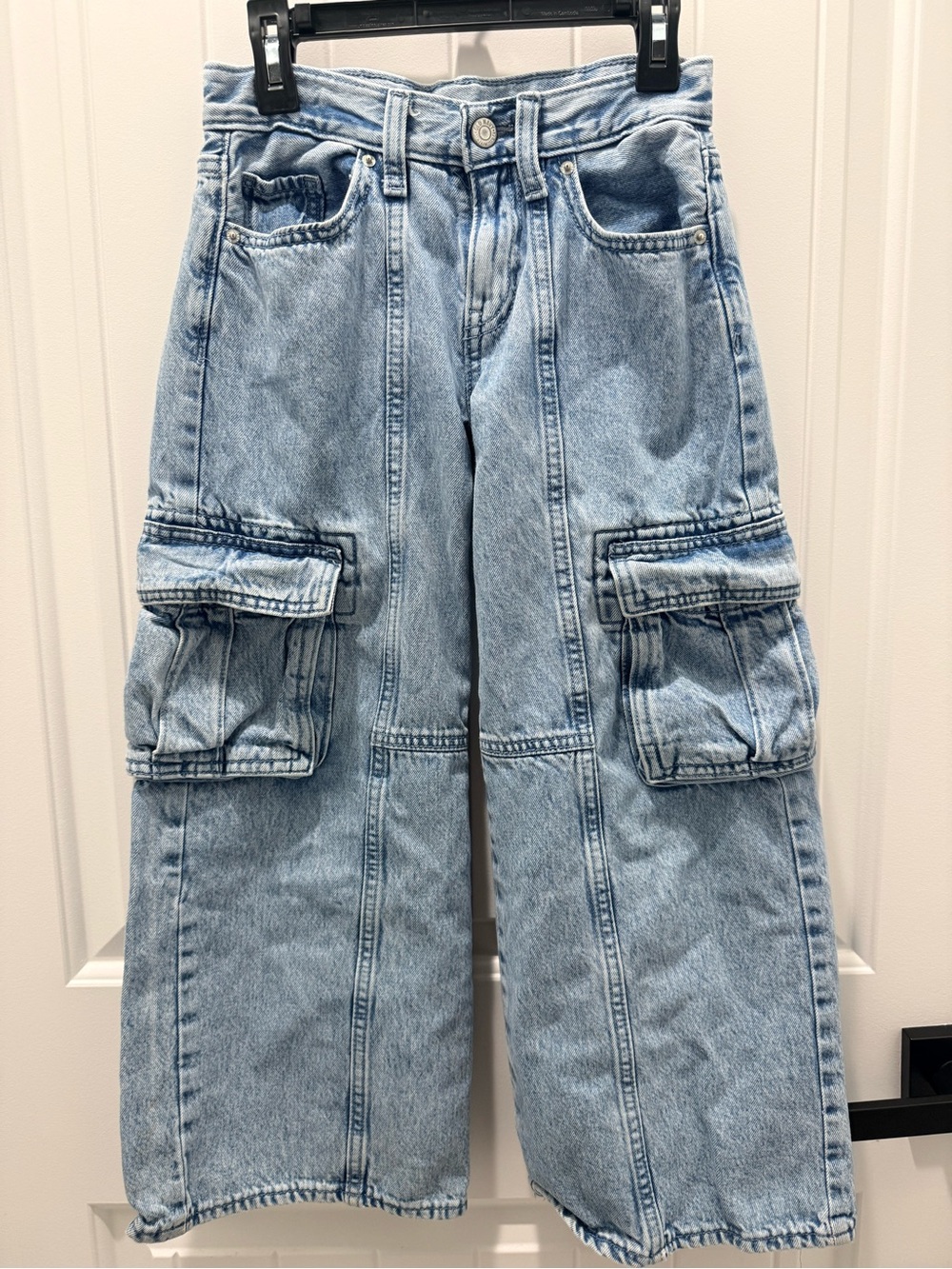 Old Navy Light Blue Relaxed Cargo Denim Jeans